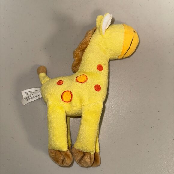 Giraffe Fisher Price Rainforest Animals Stuffed Plush Yellow Baby Toy Doll Lovey - Picture 3 of 5
